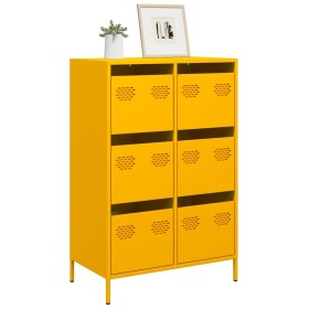 Senfgelbes Sideboard aus Stahl 68x39x101,5 cm von , Sideboards - Ref: Foro24-851223, Preis: 128,01 €, Rabatt: %
