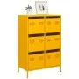 Mustard yellow steel sideboard 68x39x101.5 cm by , Sideboards - Ref: Foro24-851223, Price: 126,82 €, Discount: %