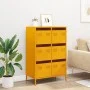 Mustard yellow steel sideboard 68x39x101.5 cm by , Sideboards - Ref: Foro24-851223, Price: 126,82 €, Discount: %
