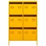 Mustard yellow steel sideboard 68x39x101.5 cm by , Sideboards - Ref: Foro24-851223, Price: 126,82 €, Discount: %