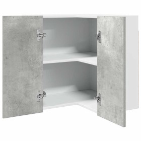 Hanging corner plywood cabinet gray concrete 57x57x60cm by , Kitchen cabinets - Ref: Foro24-856121, Price: 84,34 €, Discount: %