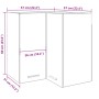 Hängeecke Sperrholzschrank grauer Beton 57x57x60cm von , Küchenschränke - Ref: Foro24-856121, Preis: 84,34 €, Rabatt: %
