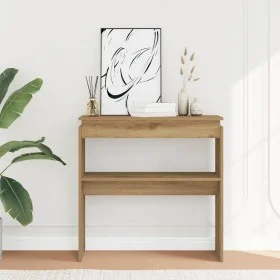 Engineered wood console table in artisan oak 80x30x80 cm by , Side tables - Ref: Foro24-856625, Price: 48,36 €, Discount: %