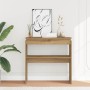 Konsolentisch aus Holzwerkstoff aus handwerklicher Eiche 80x30x80 cm von , Seitentische - Ref: Foro24-856625, Preis: 49,09 €,...