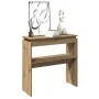 Engineered wood console table in artisan oak 80x30x80 cm by , Side tables - Ref: Foro24-856625, Price: 48,36 €, Discount: %