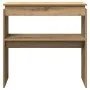 Engineered wood console table in artisan oak 80x30x80 cm by , Side tables - Ref: Foro24-856625, Price: 48,36 €, Discount: %