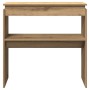 Konsolentisch aus Holzwerkstoff aus handwerklicher Eiche 80x30x80 cm von , Seitentische - Ref: Foro24-856625, Preis: 49,09 €,...