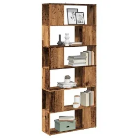 Aged wood shelf/room divider 80x24x186 cm by , Bookcases and shelves - Ref: Foro24-856736, Price: 100,30 €, Discount: %