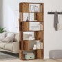 Estantería/divisor de espacios madera envejecida 80x24x186 cm de , Librerías y estanterías - Ref: Foro24-856736, Precio: 108,...