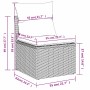 Set garden sofas and cushions 4 pcs synthetic rattan acacia beige by , Garden sets - Ref: Foro24-3325234, Price: 111,79 €, Di...