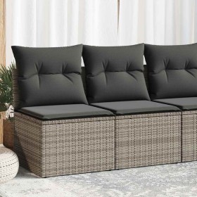 Set garden sofas and cushions 4 pcs synthetic rattan acacia gray by , Garden sets - Ref: Foro24-3325236, Price: 104,11 €, Dis...