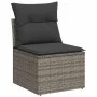 Set garden sofas and cushions 4 pcs synthetic rattan acacia gray by , Garden sets - Ref: Foro24-3325236, Price: 102,80 €, Dis...