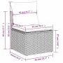 Set garden sofas and cushions 4 pcs synthetic rattan acacia gray by , Garden sets - Ref: Foro24-3325236, Price: 102,80 €, Dis...