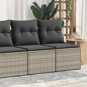 Set Gartensofas und Kissen 4-teilig synthetisches Rattan Akaziengrau von , Gartensets - Ref: Foro24-3325248, Preis: 113,99 €,...