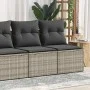 Set sofás jardín y cojines 4 pzas ratán sintético acacia gris de , Conjuntos de jardín - Ref: Foro24-3325248, Precio: 122,39 ...