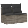 Set garden sofas and cushions 4 pcs synthetic rattan acacia gray by , Garden sets - Ref: Foro24-3325248, Price: 110,16 €, Dis...