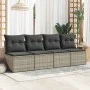 Set Gartensofas und Kissen 4-teilig synthetisches Rattan Akaziengrau von , Gartensets - Ref: Foro24-3325248, Preis: 122,39 €,...