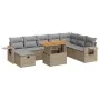 Set garden sofas and cushions 9 pcs synthetic rattan acacia beige by , Garden sets - Ref: Foro24-3328046, Price: 617,58 €, Di...