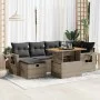 Set sofás jardín y cojines 8 pzas ratán sintético acacia gris by , Garden sets - Ref: Foro24-3328033, Price: 479,22 €, Discou...