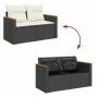 Set sofás jardín y cojines 10 pzas ratán sintético acacia negro by , Garden sets - Ref: Foro24-3327528, Price: 628,63 €, Disc...