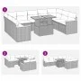 Set sofás jardín y cojines 10 pzas ratán sintético acacia negro by , Garden sets - Ref: Foro24-3327528, Price: 628,63 €, Disc...