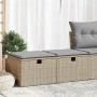 Set garden sofas and cushions 2 pcs synthetic rattan acacia beige by , Garden sets - Ref: Foro24-3328672, Price: 107,46 €, Di...