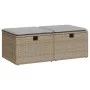 Set Gartensofas und Kissen 2-teilig synthetisches Rattan Akazie beige von , Gartensets - Ref: Foro24-3328672, Preis: 111,28 €...