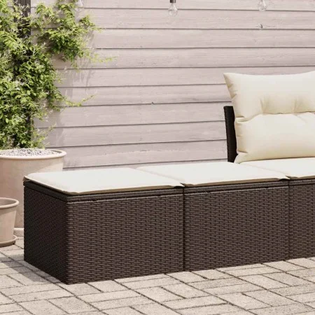 Set garden sofas and cushions 2 pcs synthetic rattan acacia brown by , Garden sets - Ref: Foro24-3328666, Price: 96,96 €, Dis...