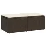 Set garden sofas and cushions 2 pcs synthetic rattan acacia brown by , Garden sets - Ref: Foro24-3328666, Price: 96,96 €, Dis...