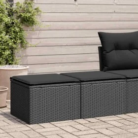 Set garden sofas and cushions 2 pcs synthetic rattan acacia black by , Garden sets - Ref: Foro24-3328658, Price: 90,23 €, Dis...