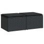 Set garden sofas and cushions 2 pcs synthetic rattan acacia black by , Garden sets - Ref: Foro24-3328658, Price: 88,56 €, Dis...