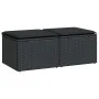Set garden sofas and cushions 2 pcs synthetic rattan acacia black by , Garden sets - Ref: Foro24-3328658, Price: 90,23 €, Dis...