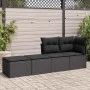 Set garden sofas and cushions 2 pcs synthetic rattan acacia black by , Garden sets - Ref: Foro24-3328658, Price: 90,23 €, Dis...