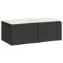 Set garden sofas and cushions 2 pcs synthetic rattan acacia black by , Garden sets - Ref: Foro24-3328679, Price: 103,03 €, Di...