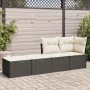 Set garden sofas and cushions 2 pcs synthetic rattan acacia black by , Garden sets - Ref: Foro24-3328679, Price: 103,03 €, Di...