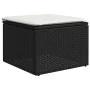Set garden sofas and cushions 2 pcs synthetic rattan acacia black by , Garden sets - Ref: Foro24-3328679, Price: 103,03 €, Di...