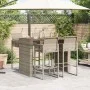 Garden bar set without cushions 5 pcs synthetic rattan acacia gray by , Garden sets - Ref: Foro24-3328890, Price: 556,84 €, D...