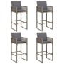 Gartenbar-Set mit 5 Stück Kissen synthetisches Rattan Akaziengrau von , Gartensets - Ref: Foro24-3328903, Preis: 606,44 €, Ra...