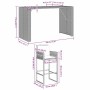 Garden bar set with 5 pcs cushions synthetic rattan acacia gray by , Garden sets - Ref: Foro24-3328903, Price: 606,44 €, Disc...