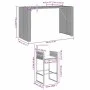 Garden bar set with 5 pcs cushions synthetic rattan acacia gray by , Garden sets - Ref: Foro24-3328903, Price: 661,17 €, Disc...