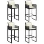 Set bar jardín con cojines 5 pzas ratán sintético acacia negro by , Garden sets - Ref: Foro24-3328901, Price: 627,68 €, Disco...