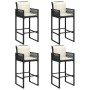 Set bar jardín con cojines 5 pzas ratán sintético acacia negro by , Garden sets - Ref: Foro24-3328901, Price: 589,16 €, Disco...