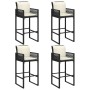 Gartenbar-Set mit Kissen 5-tlg. synthetisches Rattan Akazie schwarz von , Gartensets - Ref: Foro24-3328899, Preis: 553,97 €, ...