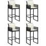 Gartenbar-Set mit Kissen 5-tlg. synthetisches Rattan Akazie schwarz von , Gartensets - Ref: Foro24-3328899, Preis: 589,48 €, ...