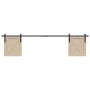 Kit de puerta corredera de armario acero carbono 213 cm de , Accesorios de bricolaje - Ref: Foro24-4009669, Precio: 34,73 €, ...