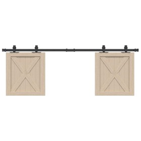 Sliding wardrobe door kit carbon steel 152.5 cm by , DIY accessories - Ref: Foro24-4009674, Price: 31,00 €, Discount: %