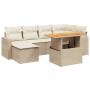 Set aus 7-teiligen Gartensofas und Kissen, synthetisches Rattan, beige von , Gartensets - Ref: Foro24-3271415, Preis: 484,10 ...