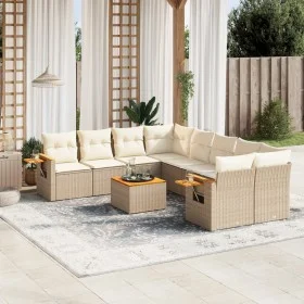 Set mit 9 Gartensofas mit beigen Kissen aus synthetischem Rattan von , Gartensets - Ref: Foro24-3226667, Preis: 636,48 €, Rab...