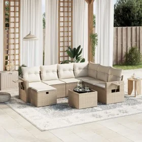Set of garden sofas with beige cushions 8 pcs PE rattan by , Garden sets - Ref: Foro24-3263844, Price: 541,84 €, Discount: %