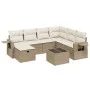 Set of garden sofas with beige cushions 8 pcs PE rattan by , Garden sets - Ref: Foro24-3263844, Price: 541,84 €, Discount: %